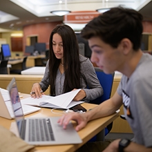 Two Students at Computers